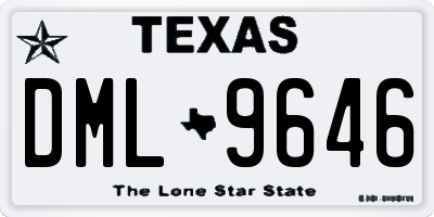 TX license plate DML9646
