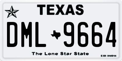 TX license plate DML9664