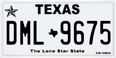 TX license plate DML9675