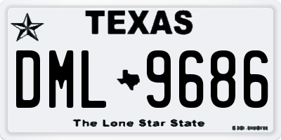 TX license plate DML9686