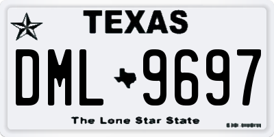 TX license plate DML9697