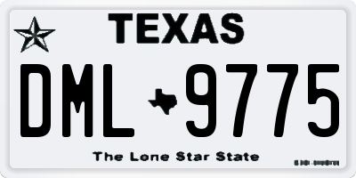 TX license plate DML9775