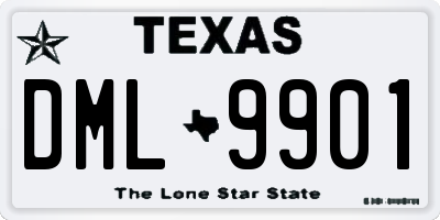 TX license plate DML9901