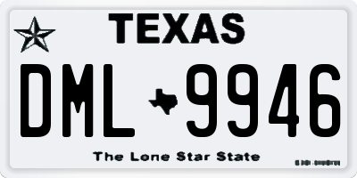 TX license plate DML9946