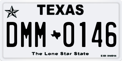 TX license plate DMM0146