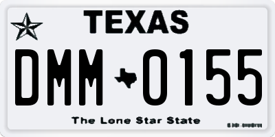 TX license plate DMM0155