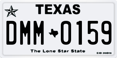 TX license plate DMM0159