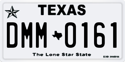 TX license plate DMM0161