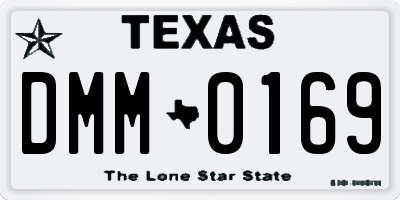 TX license plate DMM0169