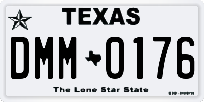 TX license plate DMM0176