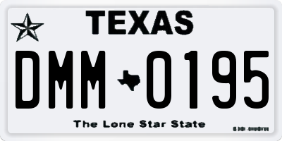 TX license plate DMM0195