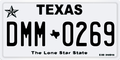 TX license plate DMM0269