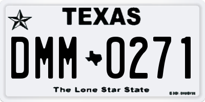 TX license plate DMM0271