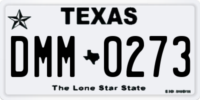 TX license plate DMM0273