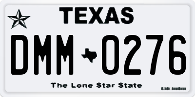 TX license plate DMM0276