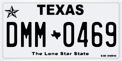 TX license plate DMM0469