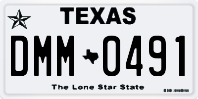 TX license plate DMM0491