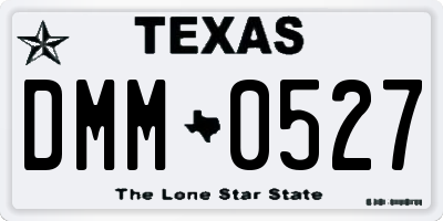 TX license plate DMM0527