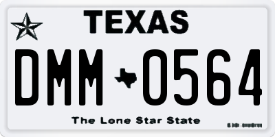 TX license plate DMM0564