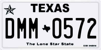 TX license plate DMM0572