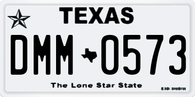 TX license plate DMM0573