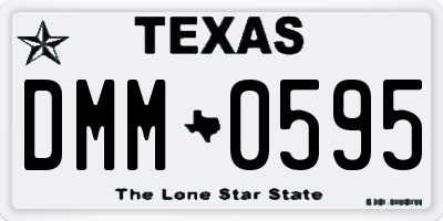 TX license plate DMM0595