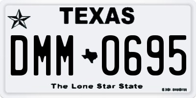 TX license plate DMM0695