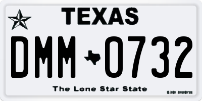 TX license plate DMM0732