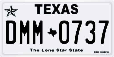 TX license plate DMM0737