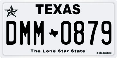 TX license plate DMM0879