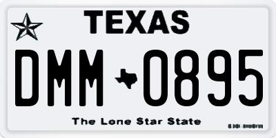 TX license plate DMM0895