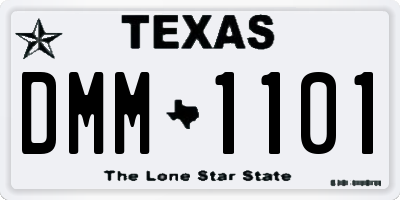 TX license plate DMM1101
