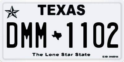 TX license plate DMM1102