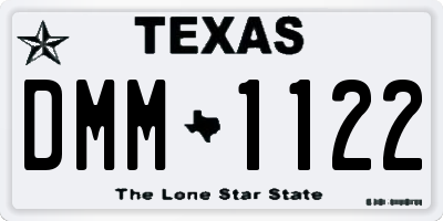 TX license plate DMM1122