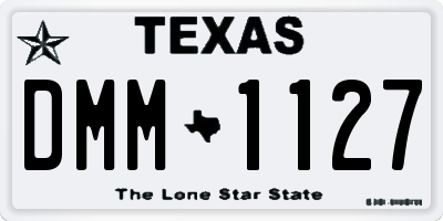 TX license plate DMM1127