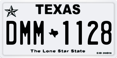 TX license plate DMM1128