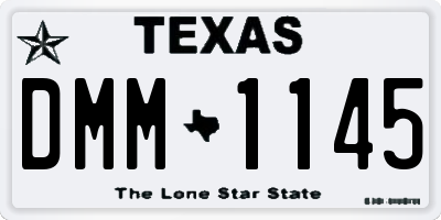 TX license plate DMM1145