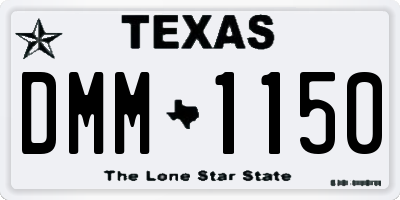 TX license plate DMM1150