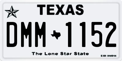 TX license plate DMM1152