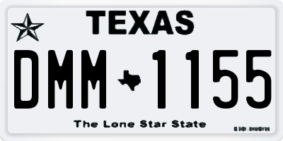 TX license plate DMM1155