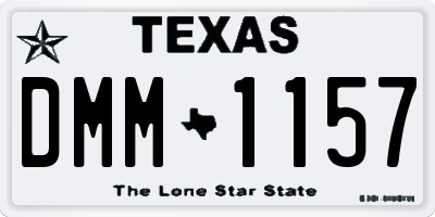 TX license plate DMM1157