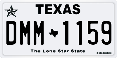 TX license plate DMM1159