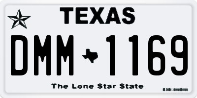 TX license plate DMM1169