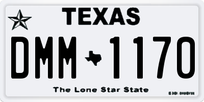 TX license plate DMM1170