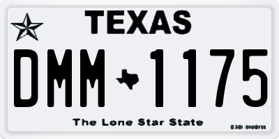 TX license plate DMM1175
