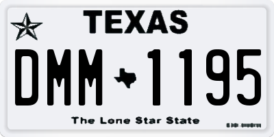 TX license plate DMM1195