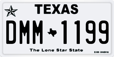 TX license plate DMM1199