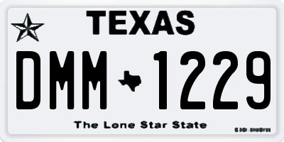 TX license plate DMM1229