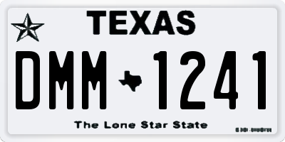 TX license plate DMM1241