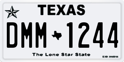 TX license plate DMM1244